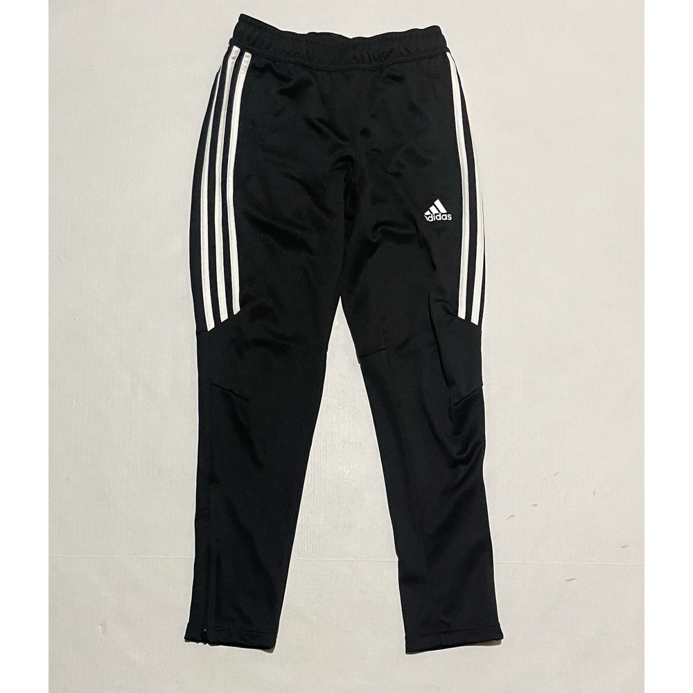 Adidas Climacool Track Pants Black Womens Size Small Zipper cuff Fleece Stretch